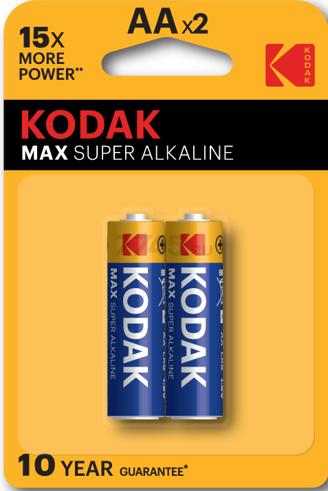 Батарейка АА KODAK Max Super Alkaline алкалиновая 2 штуки